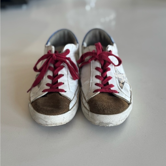 Golden Goose Super Star Sneakers with Red Laces - Picture 1 of 12